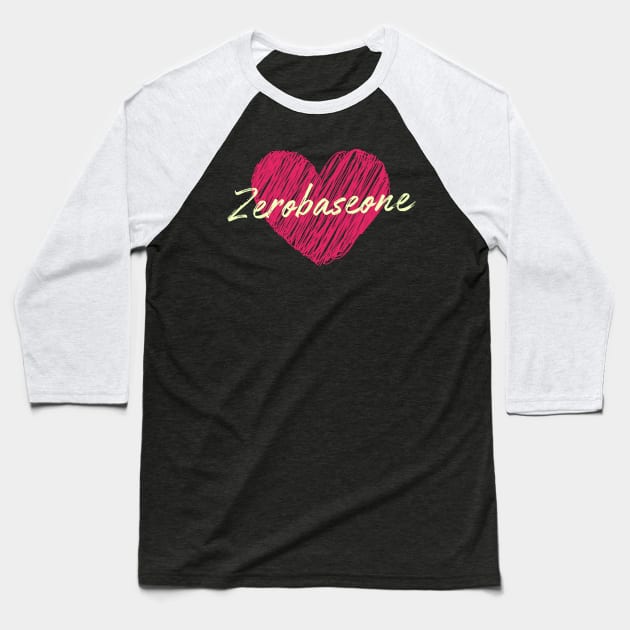 ZEROBASEONE Heart Baseball T-Shirt by wennstore